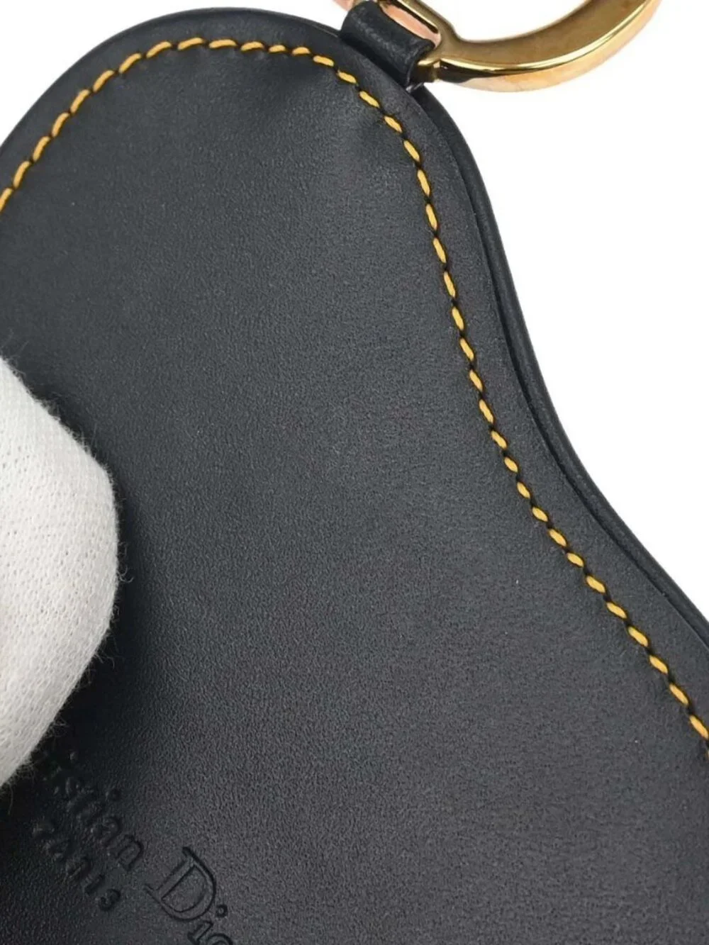 Christian Dior Navy Canvas Trotter Saddle Belt Pouch 07LU0024